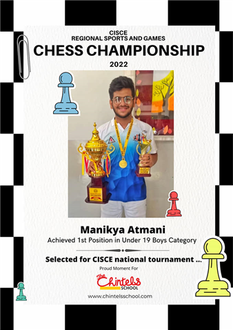 Manikya Atmani - Winner U-19 CISCE Chess Championship